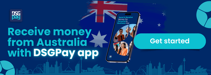 Receive money from Australia with DSGPay App